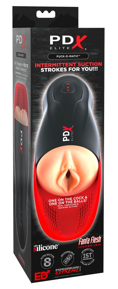 PDX Elite Fuck-O-Matic Masturbator mit Hodenstimulator