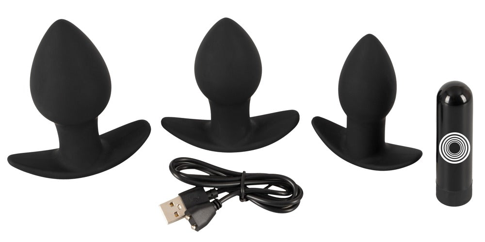 Black Velvets vibrierendes Analplug-Set