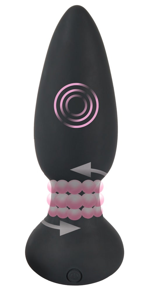 RC Black Velvets Rotierender vibrierender Analplug