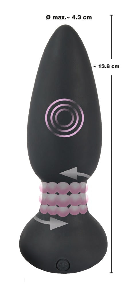 RC Black Velvets Rotierender vibrierender Analplug