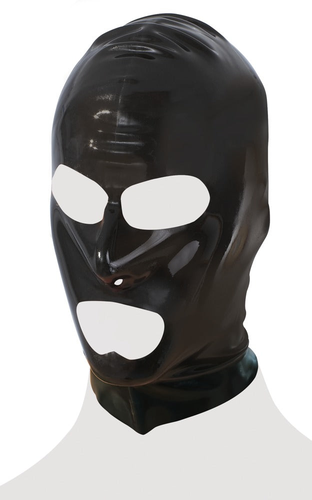 LATE X Schwarze Latexmaske