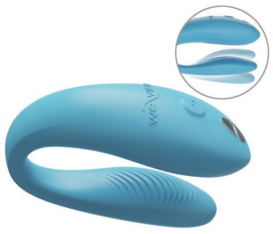 We-Vibe Sync Go Flexibler Paarvibrator in Türkis