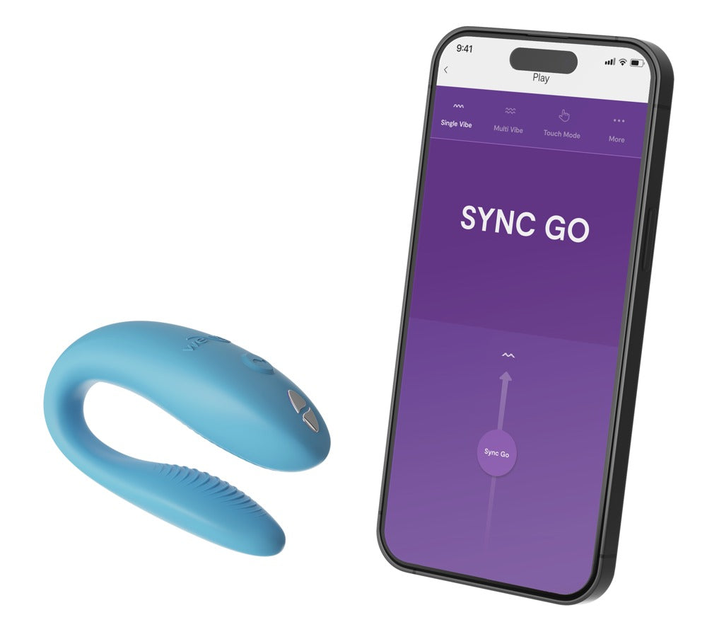 We-Vibe Sync Go Flexibler Paarvibrator in Türkis