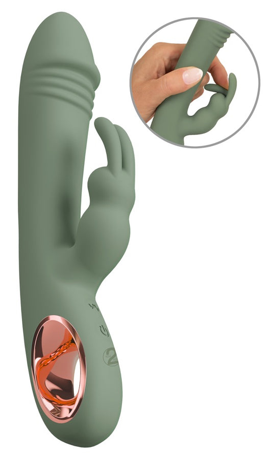 You2Toys Slim Rabbit Olive Doppelvibrator