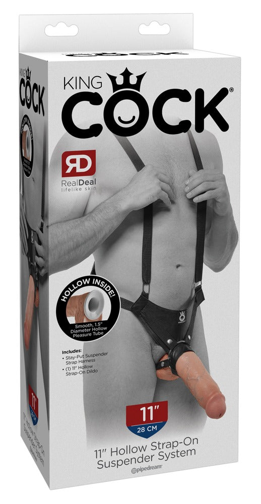 King Cock Strap-On Dildo – Realistischer hohler Strap-On für mehr Intimität