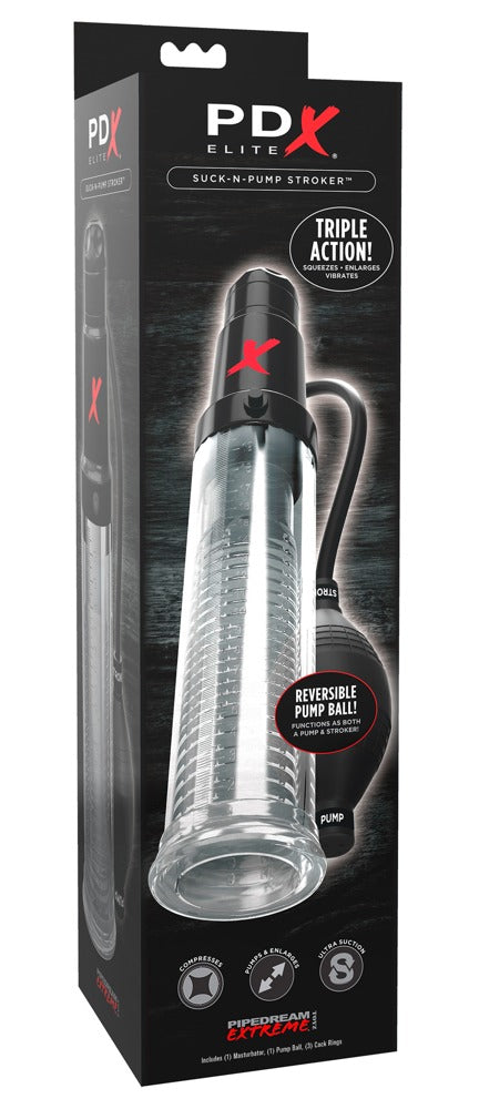 Suck N-Pump Penispumpe + Masturbator 16 x 5,5 cm