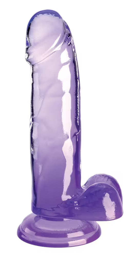 Penis mit Hoden von King Cock Clear 20,3 cm