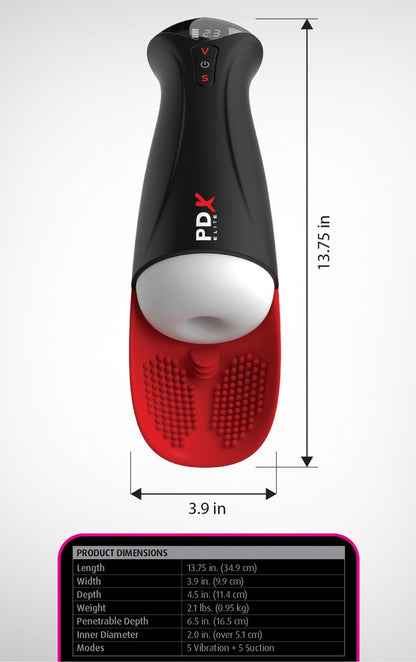 Masturbator mit Hodenstimulator Fap-O-Matic Pro XL PDX Elite