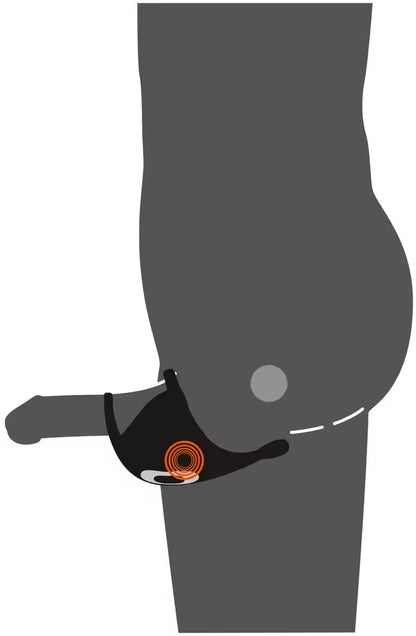 Hodenvibrator mit Doppelring und Fernbedienung