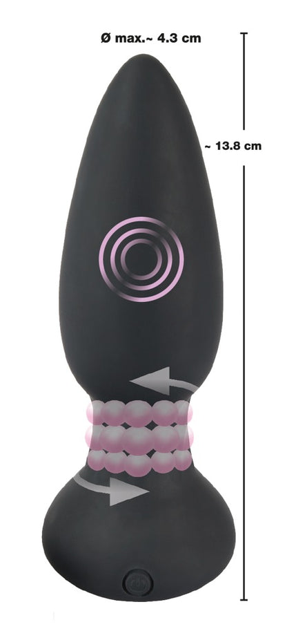 RC Black Velvets Rotierender vibrierender Analplug