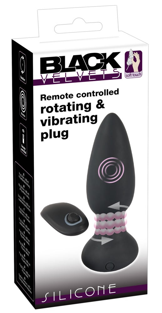 RC Black Velvets Rotierender vibrierender Analplug