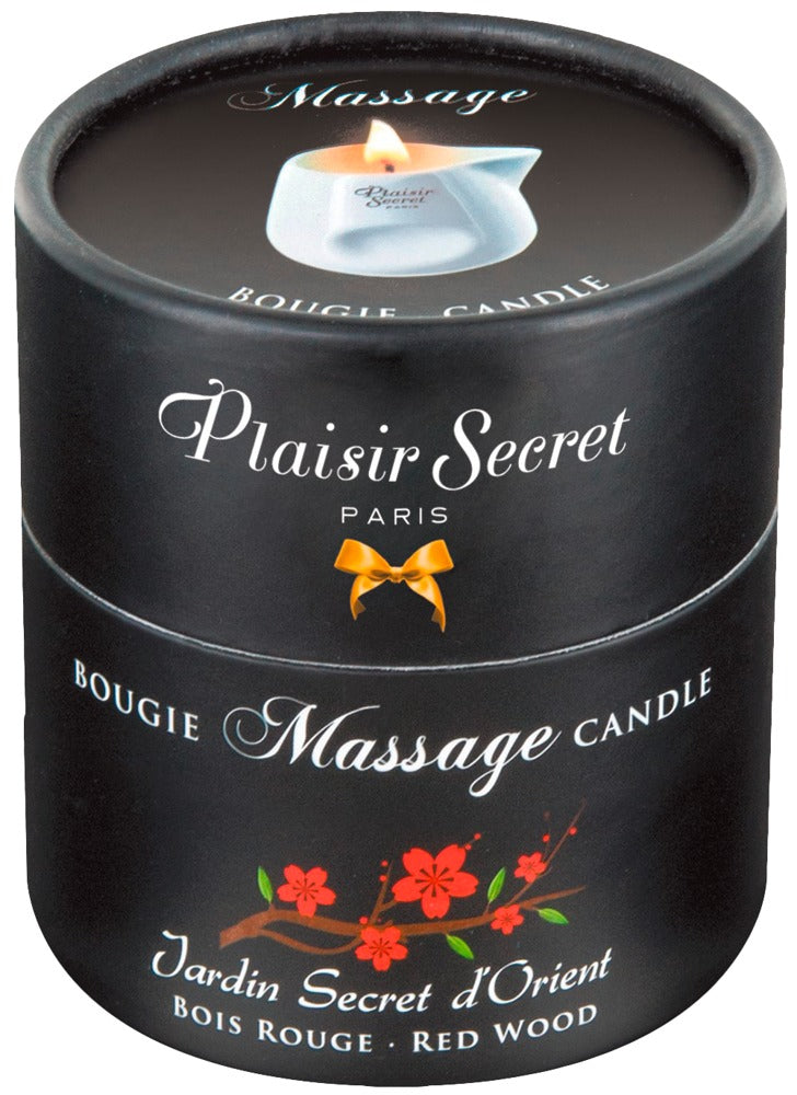 Rote Holzmassagekerze 80 ml