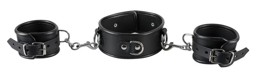 ZADO Lederhalsband und Handschellen