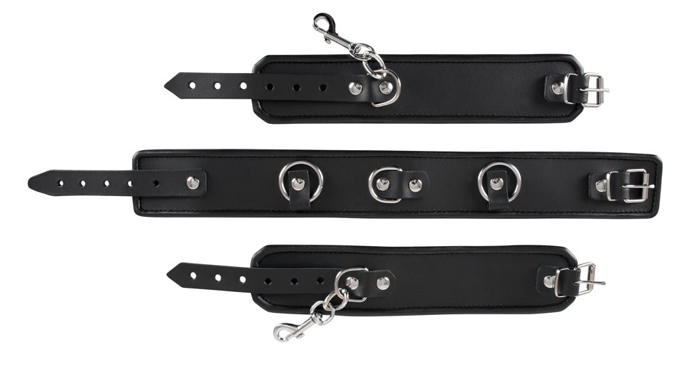 ZADO Lederhalsband und Handschellen