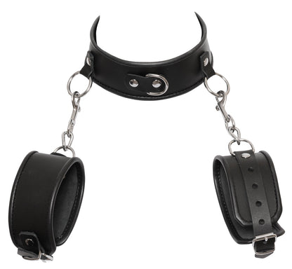 ZADO Lederhalsband und Handschellen