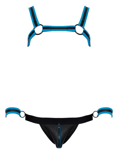 Svenjoyment Bondage Herren Bondage-Set, Schwarz/Blau