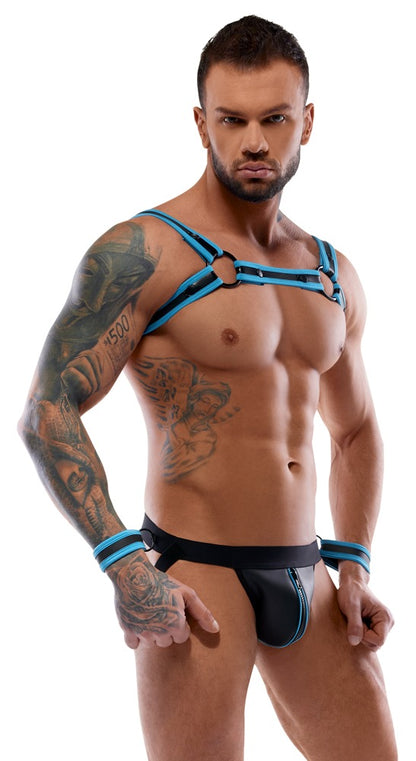 Svenjoyment Bondage Herren Bondage-Set, Schwarz/Blau