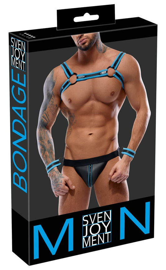 Svenjoyment Bondage Herren Bondage-Set, Schwarz/Blau