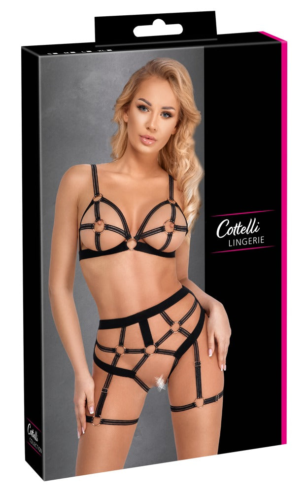 Cottelli Lingerie Offenes BH- und Slip-Set