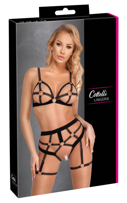 Cottelli Lingerie Offenes BH- und Slip-Set