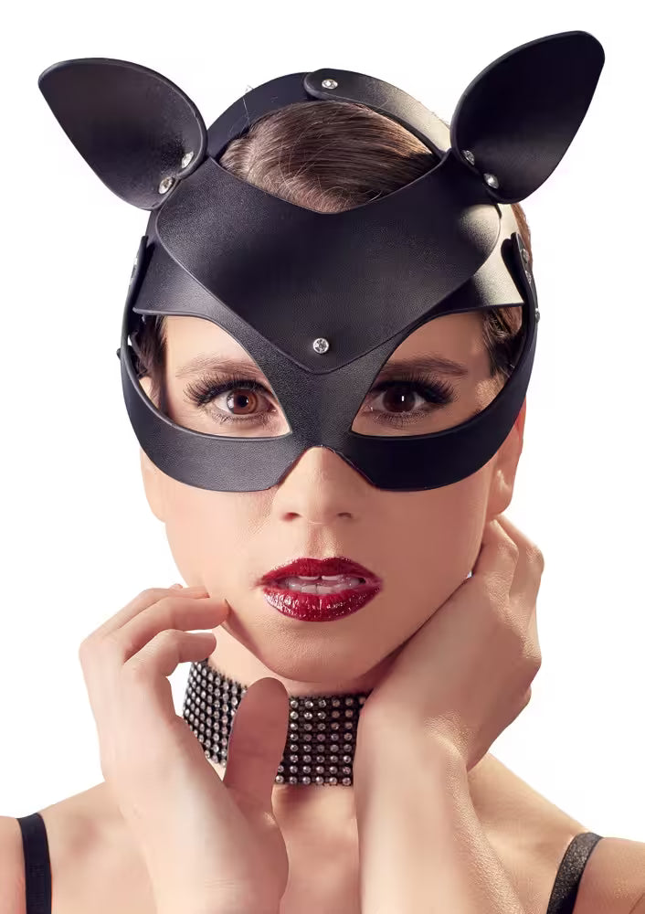 Catwoman-Maske aus Kunstleder