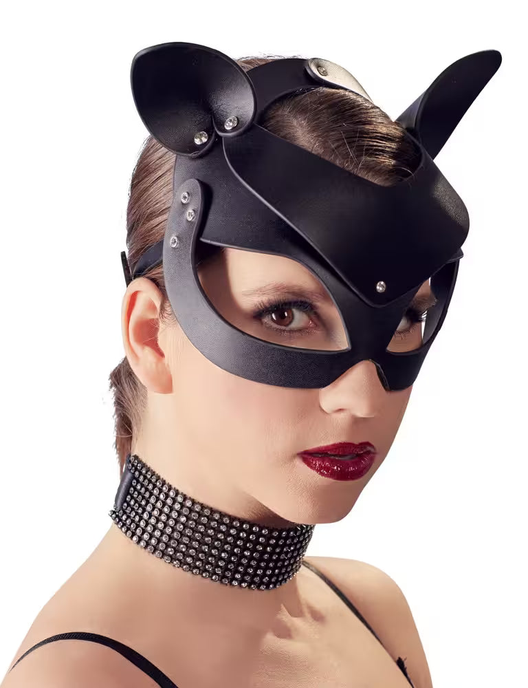 Catwoman-Maske aus Kunstleder