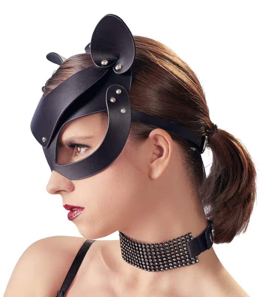Catwoman-Maske aus Kunstleder