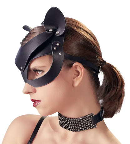 Catwoman-Maske aus Kunstleder