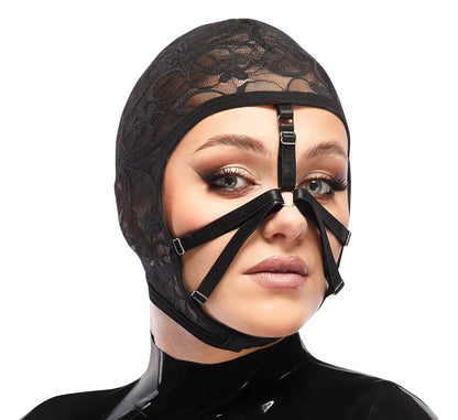 Bad Kitty Schwarze Spitzenkopfmaske