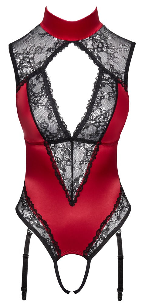 Cottelli Lingerie Rot/Schwarz Strapsbody
