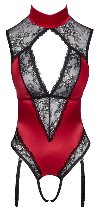 Cottelli Lingerie Rot/Schwarz Strapsbody