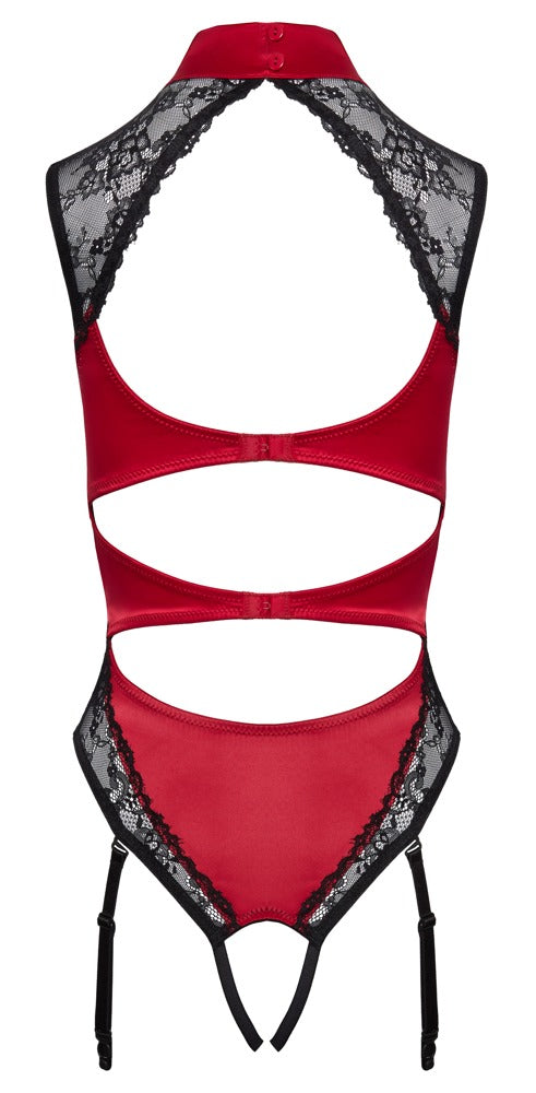 Cottelli Lingerie Rot/Schwarz Strapsbody