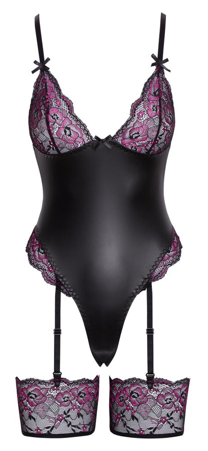 Cottelli Lingerie Strapsbody aus Materialmix