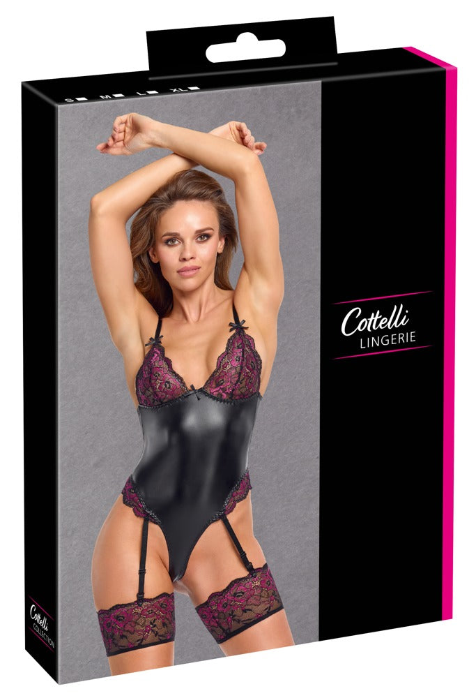 Cottelli Lingerie Strapsbody aus Materialmix