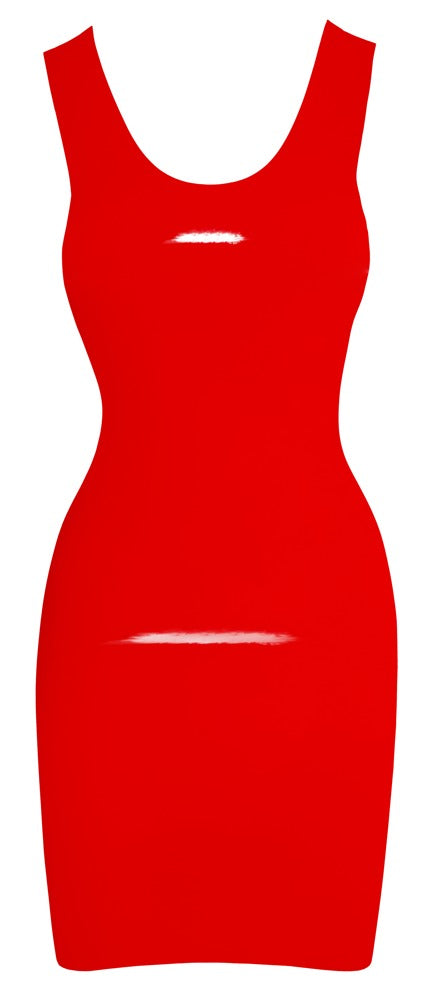 LATE X Rotes Latexkleid
