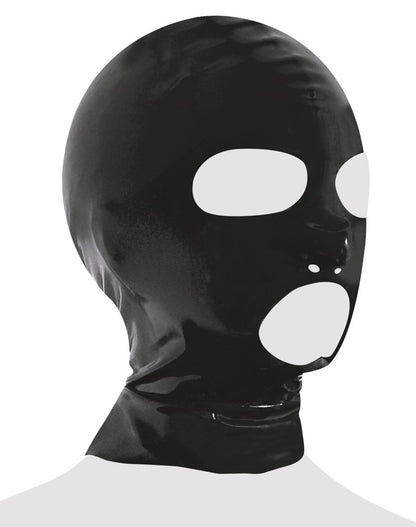 LATE X Schwarze Latexmaske