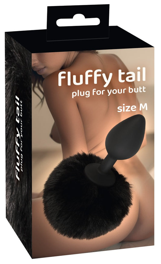 Flauschiger Schwanzplug schwarz M You2Toys