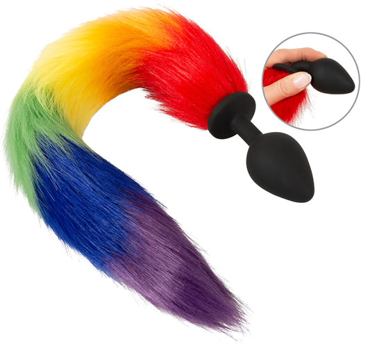 Flauschiger Schwanzplug Regenbogen You2Toys