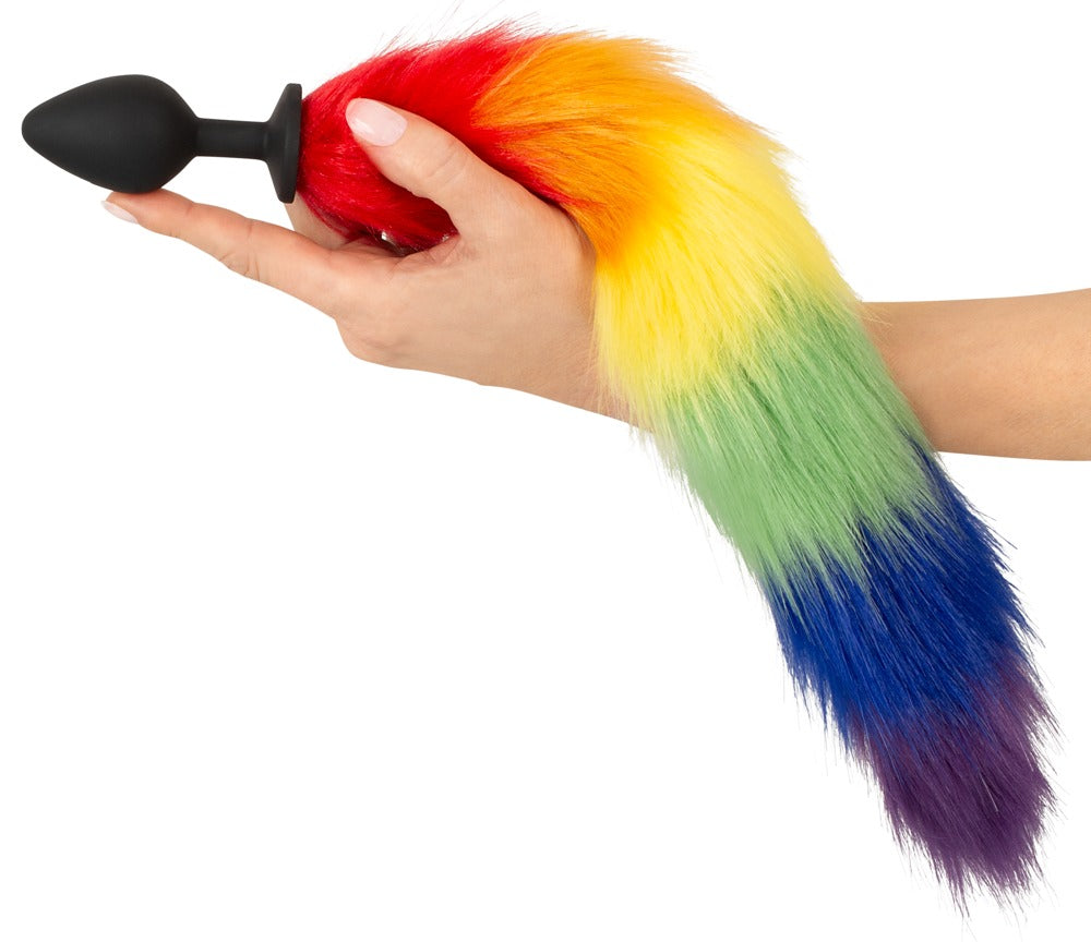 Flauschiger Schwanzplug Regenbogen You2Toys