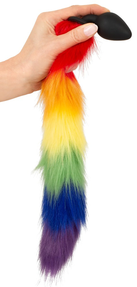 Flauschiger Schwanzplug Regenbogen You2Toys