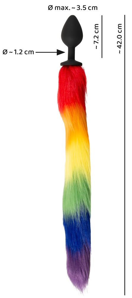 Flauschiger Schwanzplug Regenbogen You2Toys