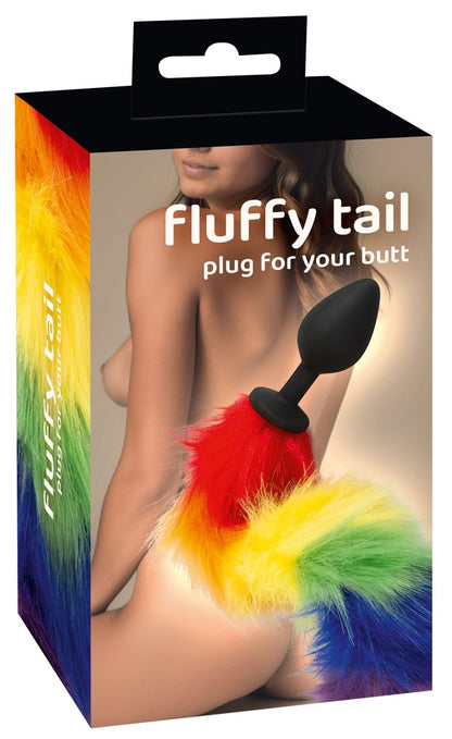 Flauschiger Schwanzplug Regenbogen You2Toys