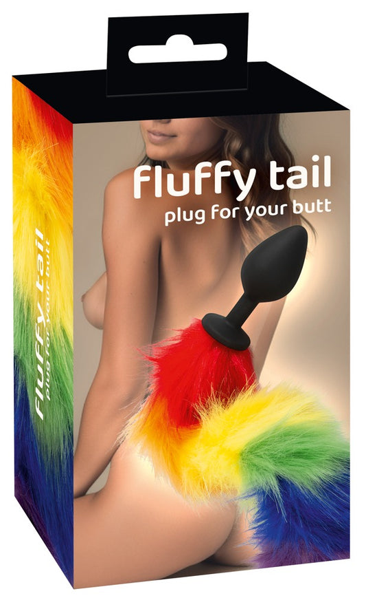Flauschiger Schwanzplug Regenbogen You2Toys