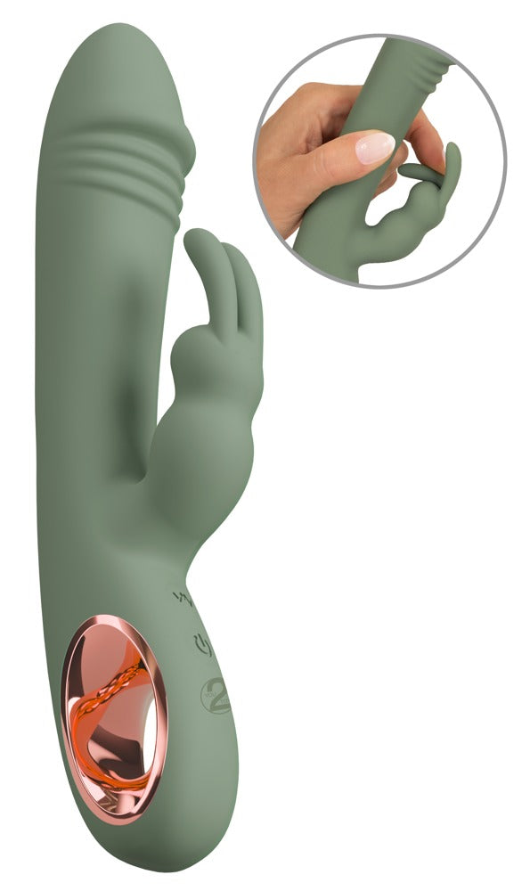 You2Toys Slim Rabbit Olive Doppelvibrator