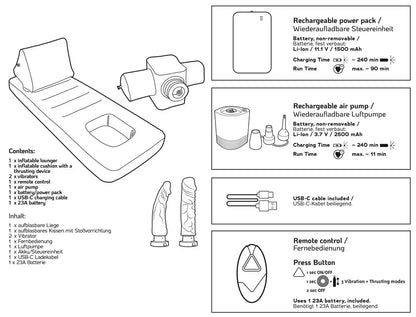 Aufblasbares Samtbett